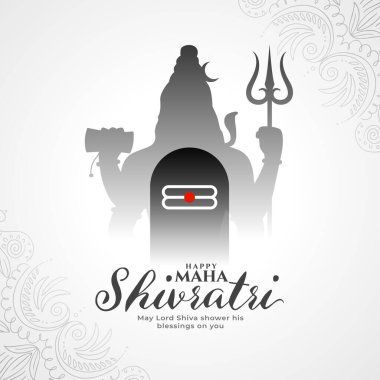 traditional maha shivratri religious background design vector clipart