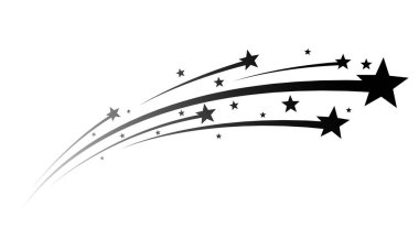 Zarif kayan yıldızlar beyaz arkaplan tasarım vektörünü izler