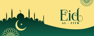 Kurban Bayramı İslami tema vektöründe bayrak