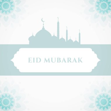 Cami tasarım vektörü ile basit bayram mübarek arkaplanı