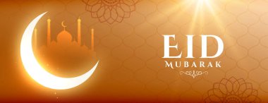 Mübarek bayramı, parlayan ay vektörüyle duvar kağıdını kutladı