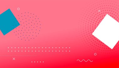 Soyut geometrik şekil vektörü ile retro stil memphis desen duvar kağıdı