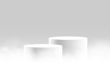 nesne reklam vektörü için gerçekçi yuvarlak kaide arkaplanı