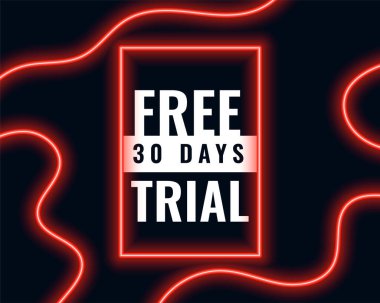 soyut biçim parlayan neon serbest deneme arkaplanı 30 günlük vektör için deneyin