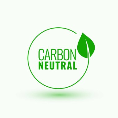 bio enerji CO2 nötr sembol tasarım vektörü