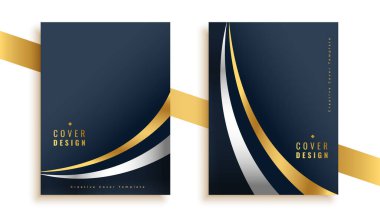 Altın çizgili iş örtüsü şablonu paketi