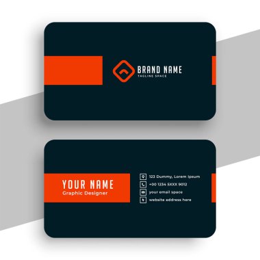 Modern profesyonel iş kartı tasarım vektörünü yazdırmaya hazır bir şablon