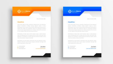 Modern şirket antetli düzeninin koleksiyonu bir yazdırılabilir tasarım vektörü