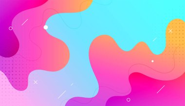 Reklam vektörü için renkli sıvı desenli pankart