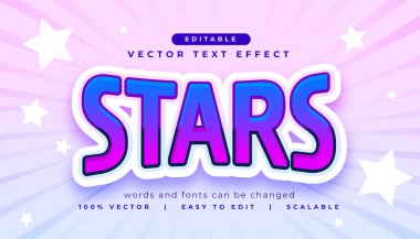 düzenlenebilir yıldızlar metin efekti rüya gibi şablon vektörü