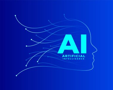 AI web tekno siber yenilik kavramı arkaplan tasarım vektörü