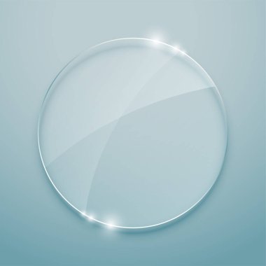 modern ve parlak yuvarlak cam çerçeve arka planı yansıma etkisi vektörü