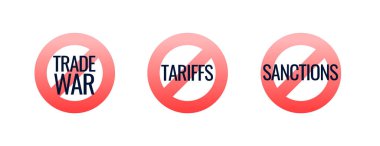 Belirli vektörde uluslararası gümrük tarifesi savaş yasağı sembolü