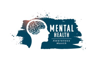 zihinsel sağlık farkındalığı kavramı grungy arkaplan tasarım vektörü