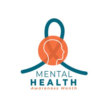 zihinsel sağlık farkındalığı kampanyası arka plan tasarım vektörü