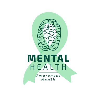 Tıbbi kampanya vektörü için zihinsel sağlık günü kavramı