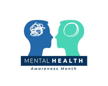 Ruh sağlığı kampanyası arka plan tasarım vektörü