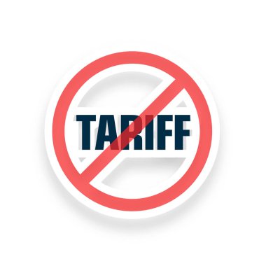 küresel ticaret tarife yasağı sembol tasarım vektörü