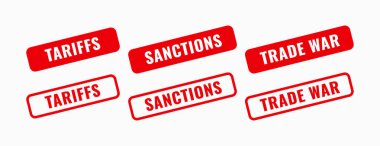 Gümrük tarifesi ticaret yaptırım tasarım vektörü