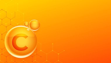 organik vitamin c serum çözeltisi arka plan vektörü
