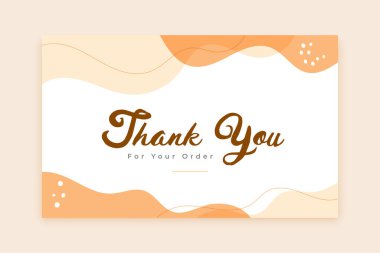 Sosyal medya posta vektörü için sipariş ileti şablonu için teşekkürler