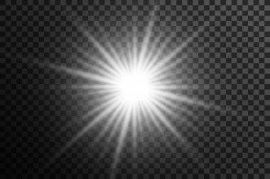 parlayan şeffaf ışık patlaması vektörü