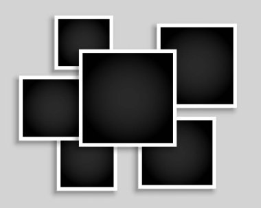 boş uzay vektörüyle resim çerçevesi kapağı düzeni