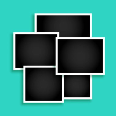 boş resim görüntüleme kapağı kolaj tasarım vektörü