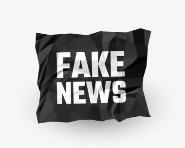 sahte haber buruşmuş kağıt arkaplan tasarım vektörü