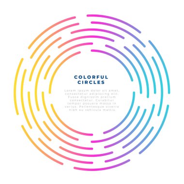 yaratıcı ve soyut dairesel çerçeve şablon tasarım vektörü
