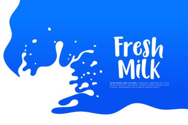 saf ve taze sütlü akış arkaplan tasarım vektörü