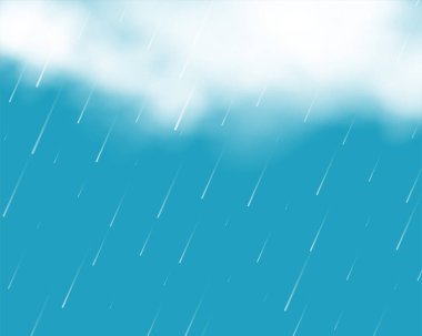 Duman etkisi vektörlü gerçekçi yağmur damlası arkaplanı