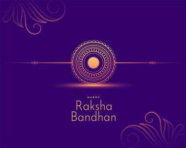 Hindu kültürel raksha bandhan mor arkaplan vektörü