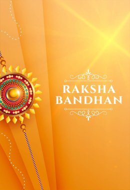 Mutlu raksha bandhan kutlama postası tasarım vektörü