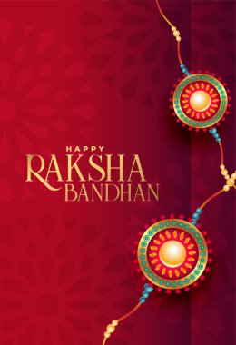 Mutlu raksha bandhan festivali kutlaması rakhi vektörlü.