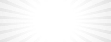 Klasik stil komik radyal patlama Gri bayrak vektörü