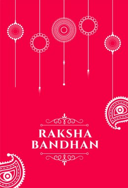 kardeş rakhi şenlik kartı sosyal medya posta vektörü