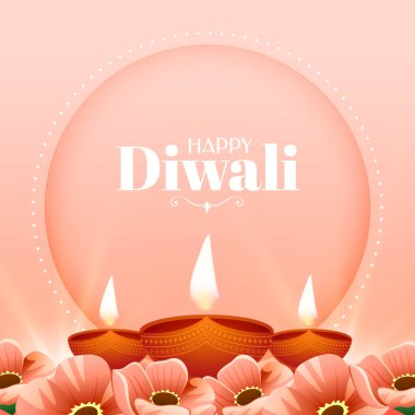 Hint bayramı shubh diwali selamlama arka plan vektörü