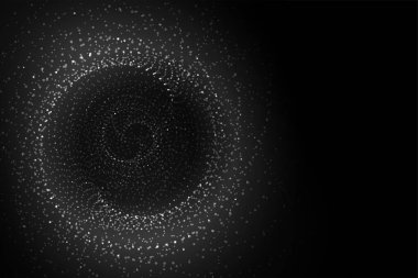 Web teknolojisi yenilik vektörü için 3d biçimli noktalı huni koyu arkaplanı