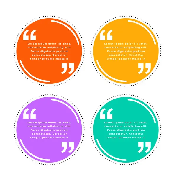 Diyalog vektörünün web sohbeti için basit atıf ters virgül işareti şablonları