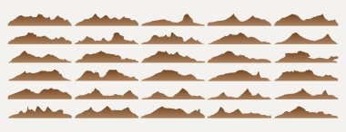 Yüksek tepeli dağ sancağının set vektörü