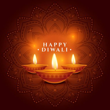 ethnic happy diwali event card for social media post vector