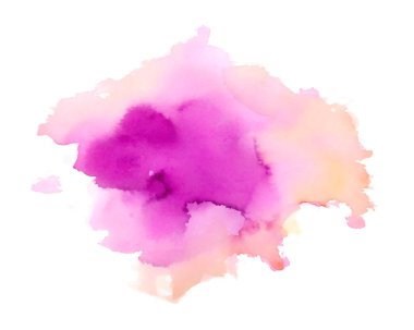 hand-painted pink watercolor smear grungy backdrop design vector
