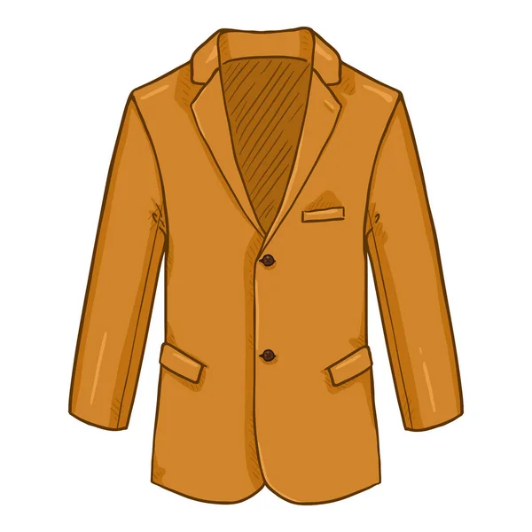 Ανδρικό Κοστούμι Αγγλικό Χρώμα Μουστάρδας Εικονογράφηση Κινουμένων Σχεδίων Jacket Vector — Διανυσματικό Αρχείο