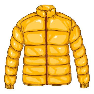 Vektör Çizgi Filmi Sarı Ceket Çizimi