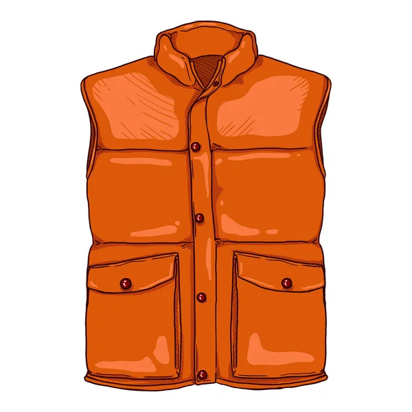 Vector Cartoon Orange Vest 가리개 — 스톡 벡터