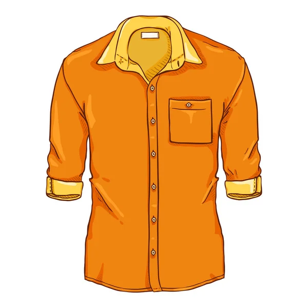 Caricatura Turquesa Casual Hombres Camisa Con Roll Mangas Aisladas Sobre Vector de stock por nikiteev 226798056