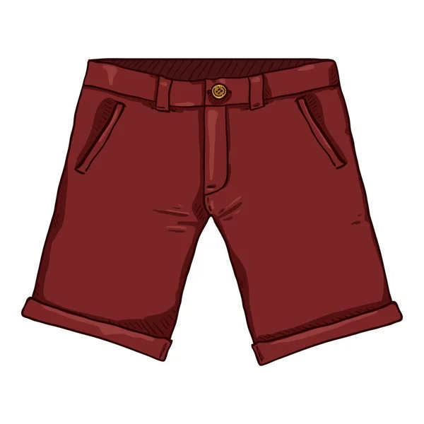 Vector Cartoon Illustration Red Casual Shorts — Stockvektor