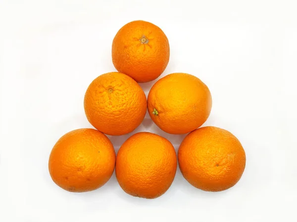 Set Frutas Naranjas Sobre Fondo Blanco Foto Comida — Foto de Stock
