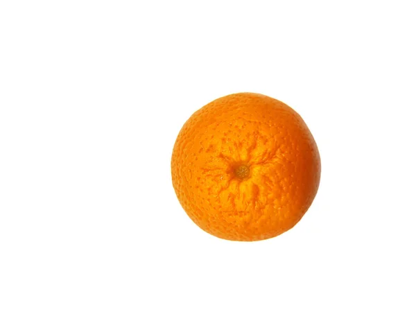 Foto Una Sola Fruta Naranja Sobre Fondo Blanco —  Fotos de Stock